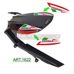 Kit adesivi per parafango posteriore design tricolore base rossa - Ducati Multistrada