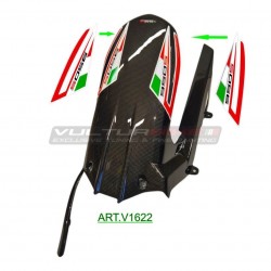 Kit adesivi per parafango posteriore design tricolore base rossa - Ducati Multistrada