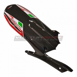 Kit adesivi per parafango posteriore design tricolore base rossa - Ducati Multistrada