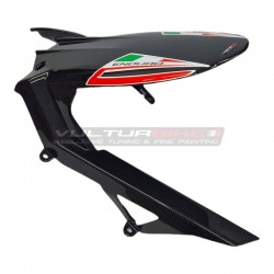 Kit adesivi per parafango posteriore design tricolore base rossa - Ducati Multistrada