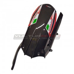 Stickers kit for rear fender tricolor design red base - Ducati Multistrada