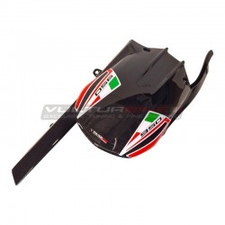 Kit adesivi per parafango posteriore design tricolore base rossa - Ducati Multistrada