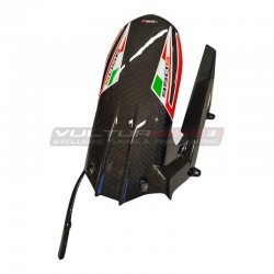 Kit adesivi per parafango posteriore design tricolore base rossa - Ducati Multistrada