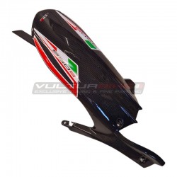 Kit adesivi per parafango posteriore design tricolore base rossa - Ducati Multistrada