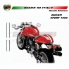 Kit autocollant réservoir noir / blanc - Ducati GT Sport 1000