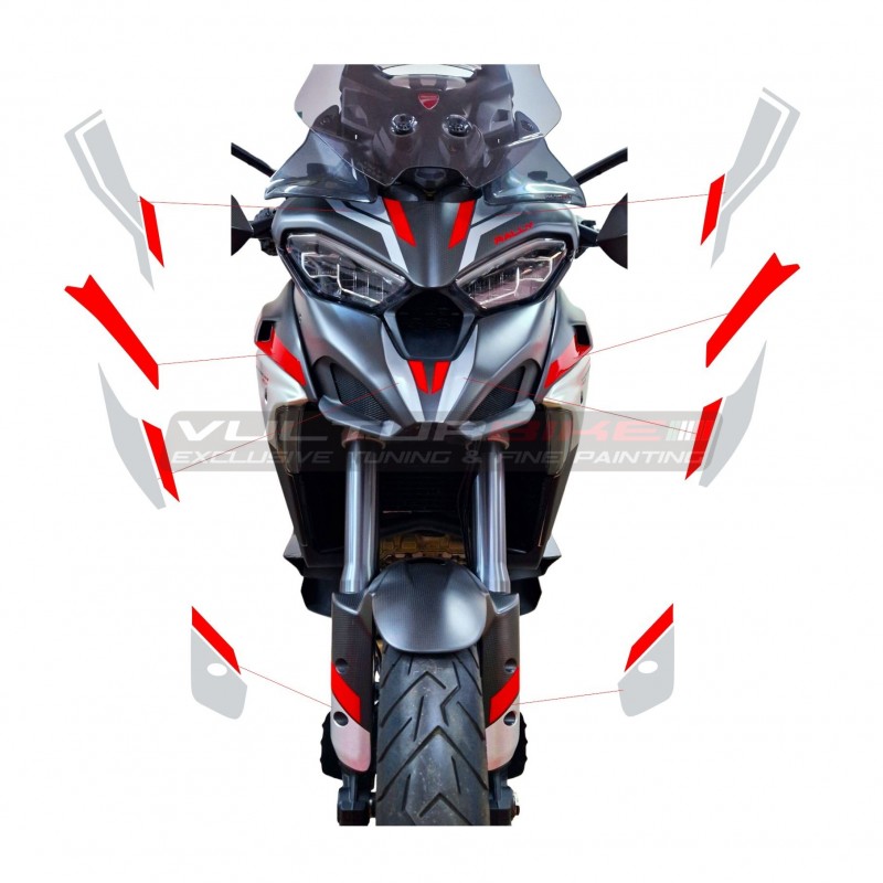 Kit adesivi frontali personalizzati - Ducati Multistrada V4 Rally
