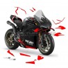 Juego de calcomanías de color personalizado para Ducati Panigale V4