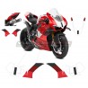 Diseño del kit de pegatinas gráficas Ducati Panigale V4R 2023