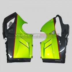Complete fairing set in carbon with a new design lime pearl green