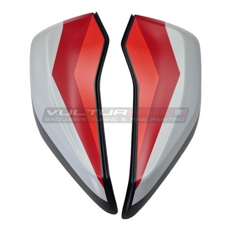 Cubierta de la caja de fibra de carbono con librea Ducati Multistrada V4 RS