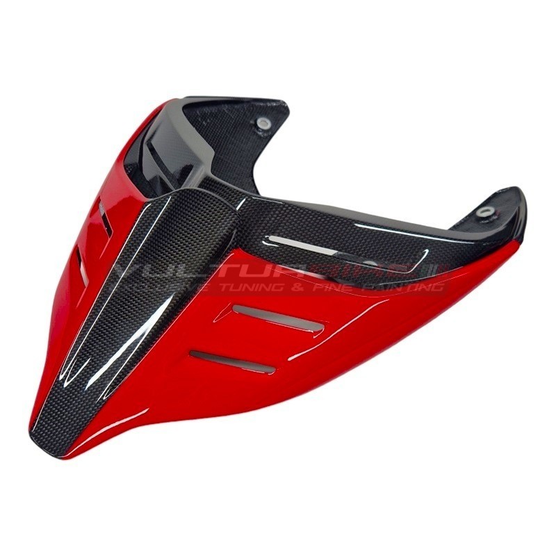 Cola de carbono con diseño deportivo rojo - Ducati Panigale / Streetfighter V4 / V2