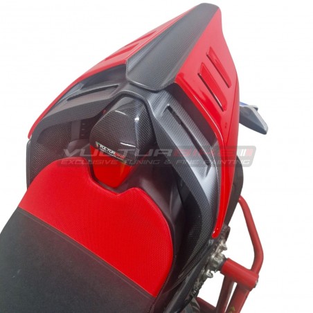 Cola de carbono con diseño deportivo rojo - Ducati Panigale / Streetfighter V4 / V2