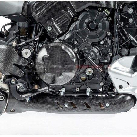 Carbon fiber right side exhaust manifold cover - Ducati Diavel V4