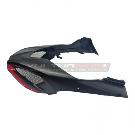 Complete custom airbox conveyor with integrated carbon cover for Ducati Multistrada V4 Rally