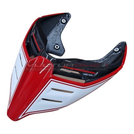 Red/White sportage design carbon tail - Ducati Panigale / Streetfighter V4 / V2