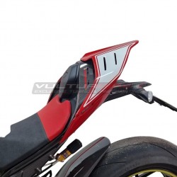 Cola de carbono con diseño deportivo rojo/blanco - Ducati Panigale / Streetfighter V4 / V2
