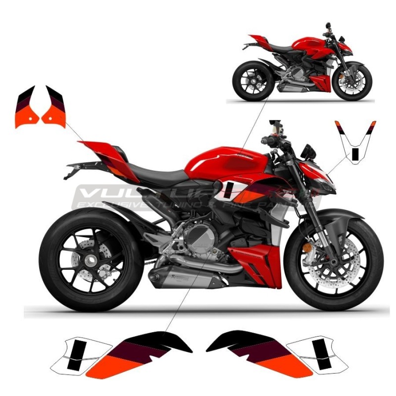 Benutzerdefinierte Lackierung kompatibel mit Ducati Streetfighter V2 2020 / 2024