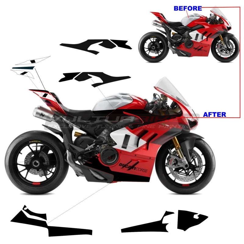 Benutzerdefinierte Stickergrafiken - Ducati Panigale V4R
