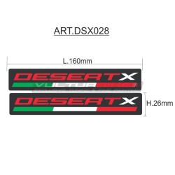 Escudos rojo-negro con tricolor - Ducati DesertX