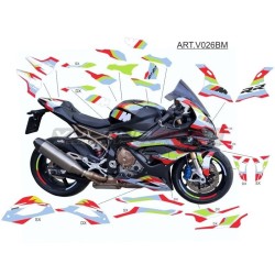 Kit adesivi design inedito - BMW S1000RR dal 2023 nera