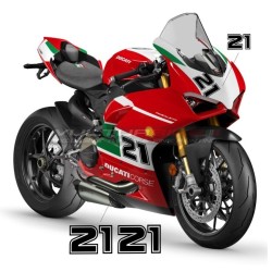 Set adesivi 3 numeri - tutti i modelli di moto