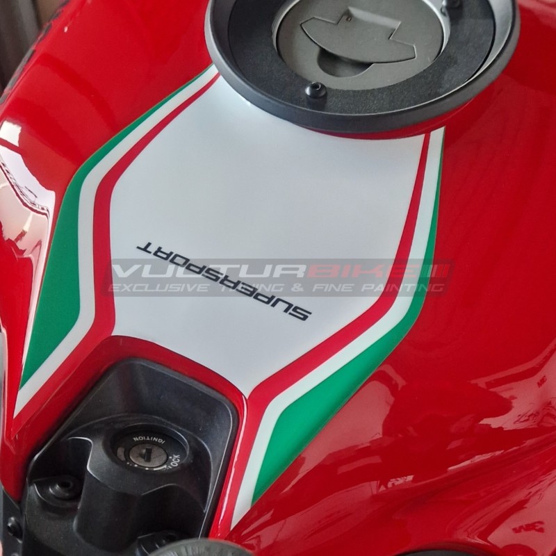 Tricolor sticker for tank - Ducati Supersport 950 / 950S / 939