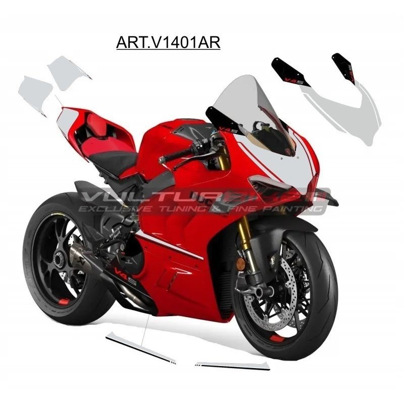 Heckverkleidung und Seitenverkleidungen Aufkleber - Ducati Panigale V4 / V2