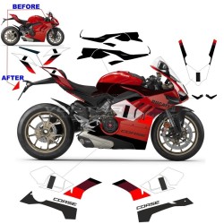 Kit completo de pegatinas de diseño V4R / V4SP Anniversario - Ducati Panigale V4 / V4S