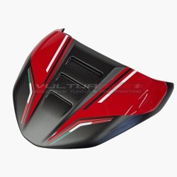 Coperchio sella in carbonio design inedito - Ducati Diavel V4 (RED)