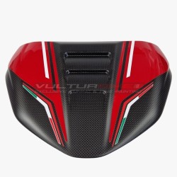 Coperchio sella in carbonio design inedito - Ducati Diavel V4 (RED)