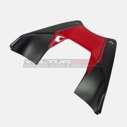 Red design carbon tank cover - Ducati Diavel V4