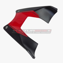 Red design carbon tank cover - Ducati Diavel V4