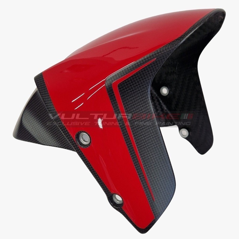 Parafango anteriore in carbonio red design - Ducati Diavel V4