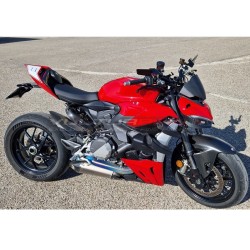 Codone in carbonio design red/White sportage - Ducati Panigale / Streetfighter V4 / V2