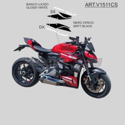 Kit adesivi per carene laterali superiori Ducati Streetfighter V2 - design Panigale V4 Superleggera