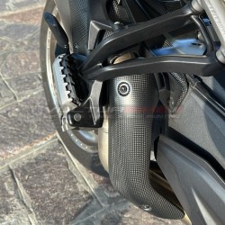 Carbon fiber heat shield for Akrapovic full exhaust manifold - Ducati Multistrada V4