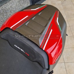 Coperchio sella in carbonio design inedito - Ducati Diavel V4 (RED)