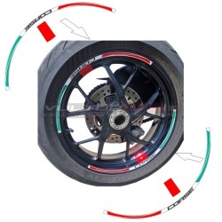 17 inch universal wheel adhesive profiles - tricolor design