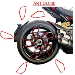 Decalcomanie per razze ruota posteriore - Ducati Diavel V4