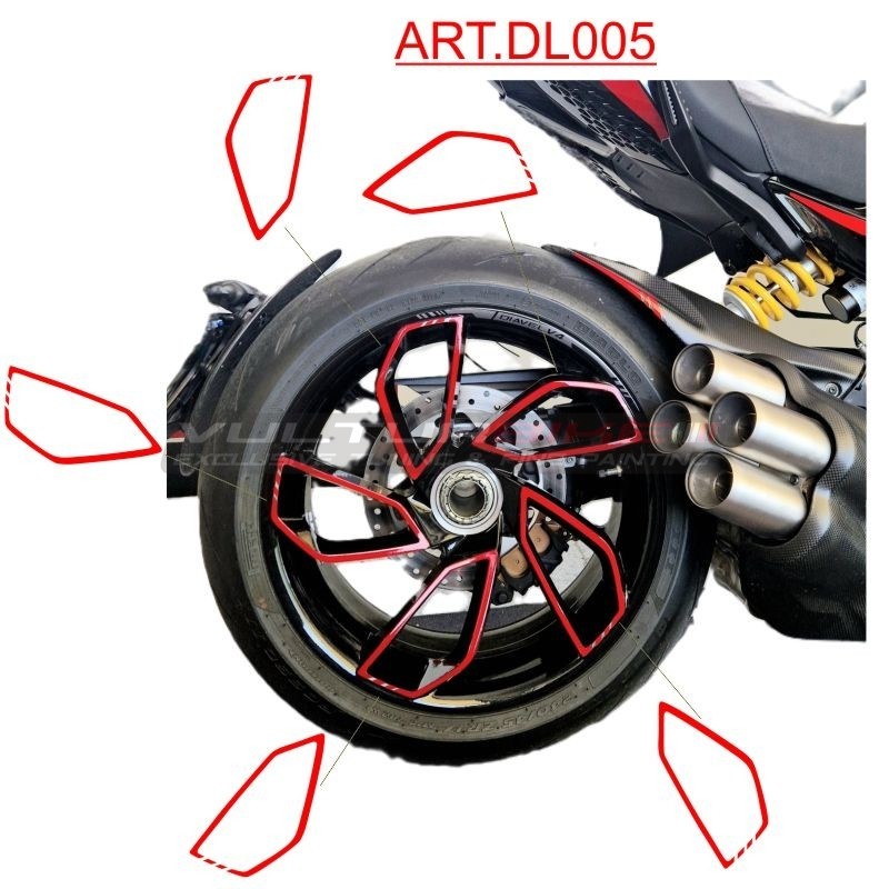 Rear wheel spoke decals - Ducati Diavel V4