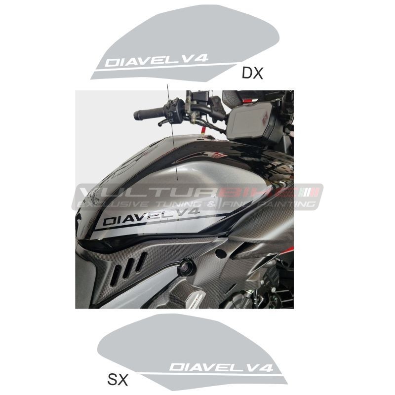 Kit d’autocollants latéraux pour réservoir - Ducati Diavel V4