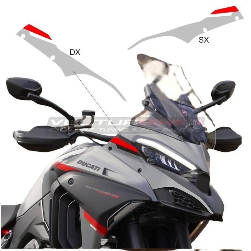 Airbox Toe Decals - Ducati Multistrada V4 Grand Tour