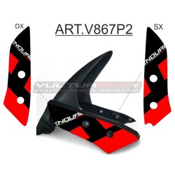 Pegatinas Guardabarros Delantero Rojo Negro - Ducati Multistrada Enduro