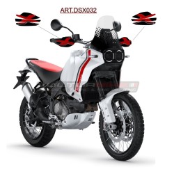 Handguard stickers "RED X design" - Ducati DesertX