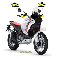 Pegatinas de guardamanos "YELLOW X design" - Ducati DesertX