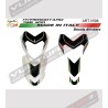 Aufkleber s/w für weiße Motorradkuppel - Ducati Hypermotard 796/1100 