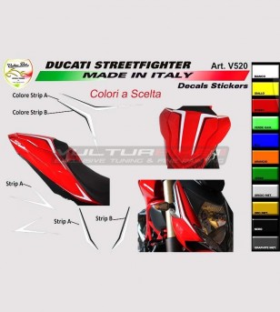 Bandas adhesivas Ducati Streetfighter 848 Blanco Adhesivos Círculos 
