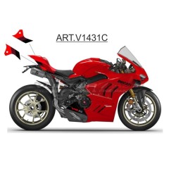 Colored stickers for tail with Ducati design Panigale V4R 2023