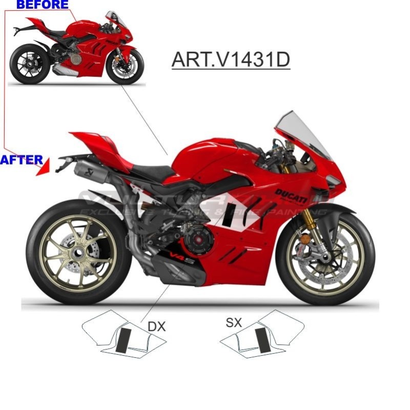 Autocollants et carénages pour motos