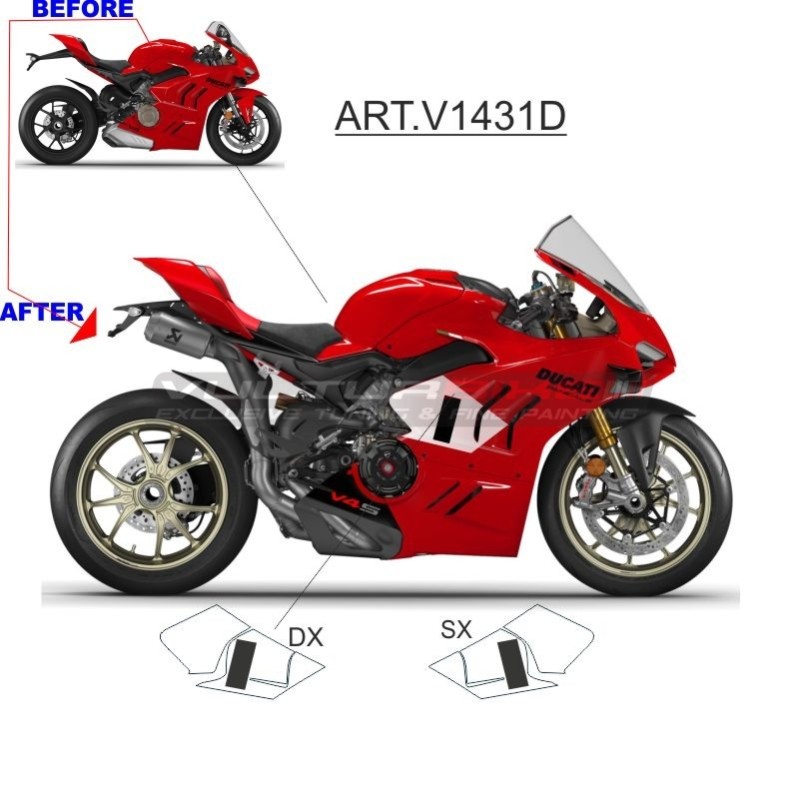 Décalcomanies carénages latérales - Ducati Panigale V4